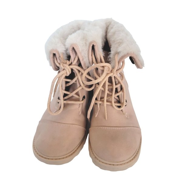 Blowfish Malibu Kids B143 Pink Blush Fur Top Boots Girls Little Kid Size 2 - Picture 4 of 12
